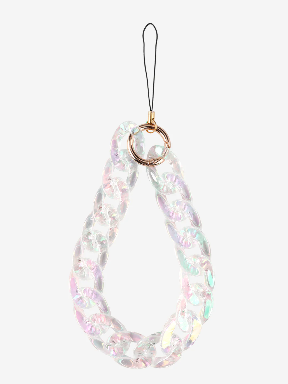 Clear Holographic Phone Charm Wristlet