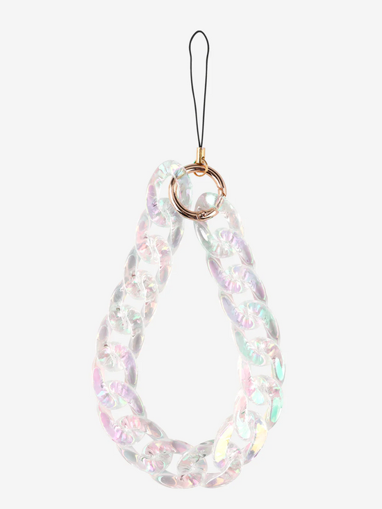 Clear Holographic Phone Charm Wristlet