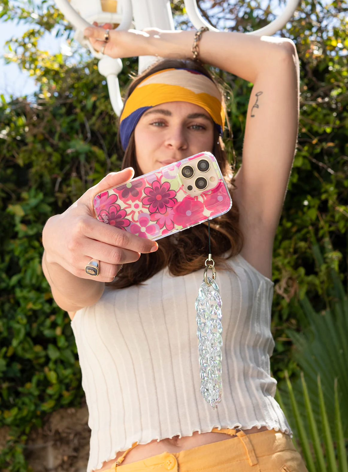 Clear Holographic Phone Charm Wristlet