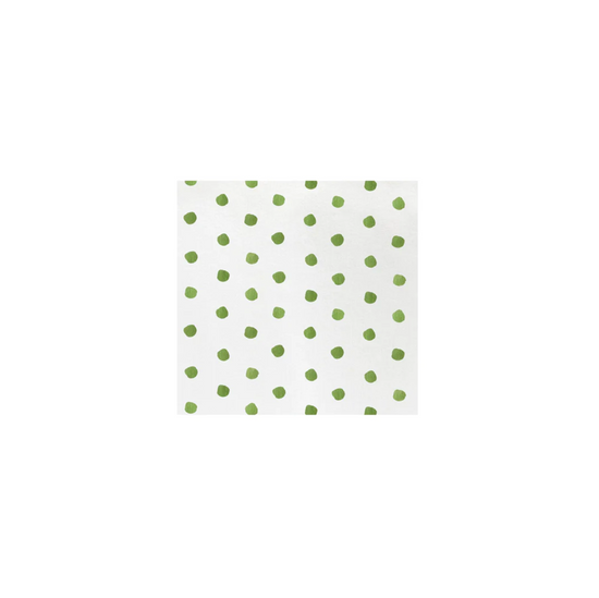 Papersoft Napkins Dot Green Cocktail Napkins (Pack of 20)