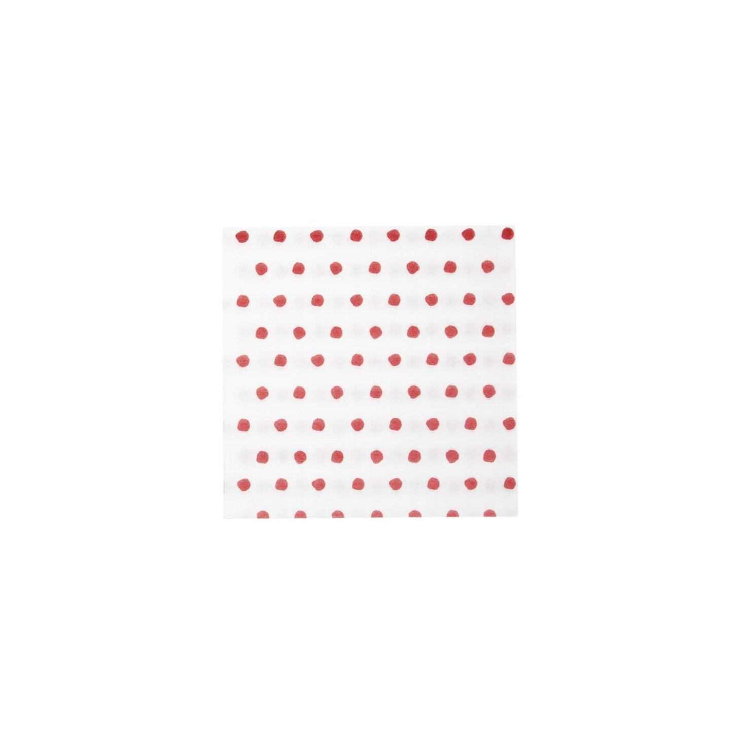 Papersoft Napkins Dot Red Cocktail Napkins (Pack of 20)