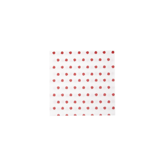 Papersoft Napkins Dot Red Cocktail Napkins (Pack of 20)