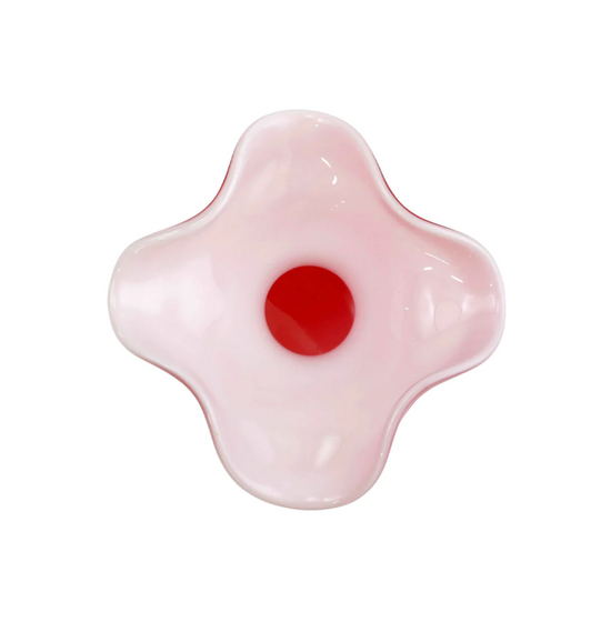 Load image into Gallery viewer, Hibiscus Glass Red Small Fluted Vase
