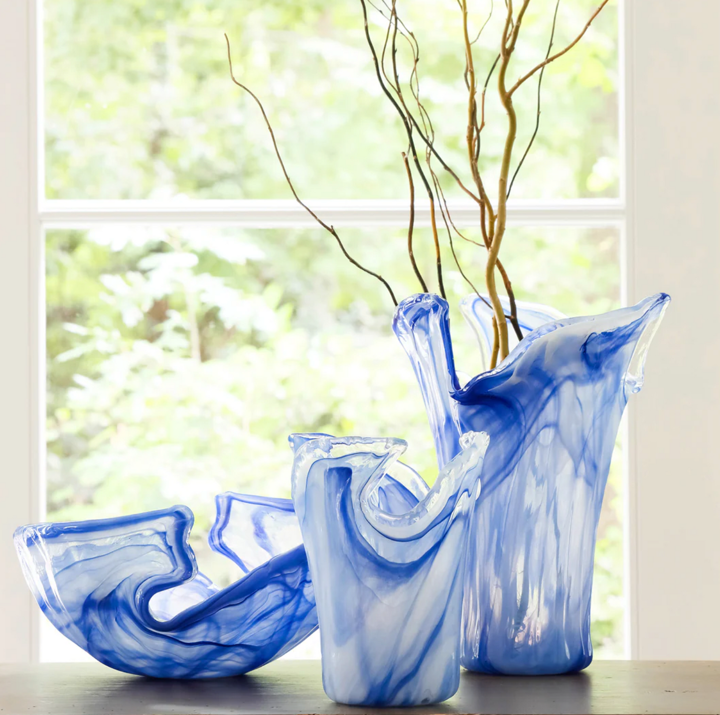 Onda Glass Cobalt Small Vase