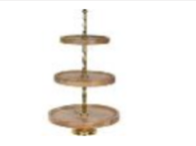 Mango Wood Tiered Stand