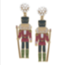 Nutcracker Enamel Earrings in Fuchsia and Green