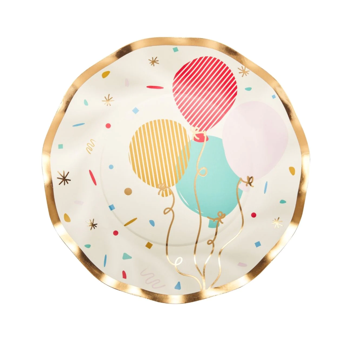 Wavy Salad Plate Lets Celebrate - 8pkg