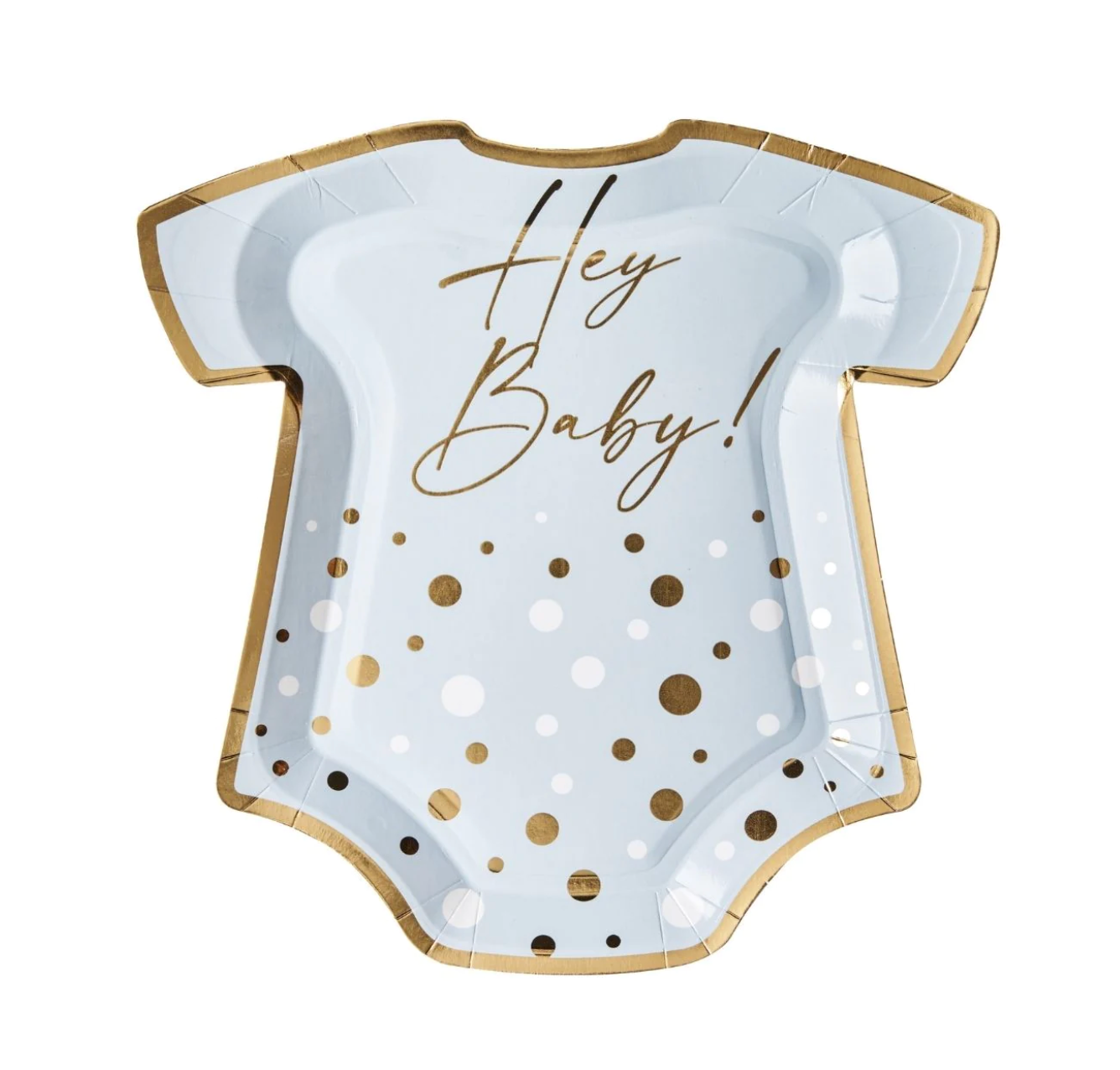 Onesie Die Cut Salad Plate Hey Baby Blue - 8pkg