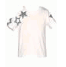 S/s Top w/ Cold Shoulder & Star Trim Detail