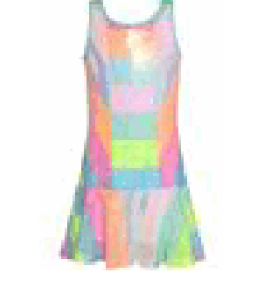 Dropped Waist Neon Sequin Striped Dress