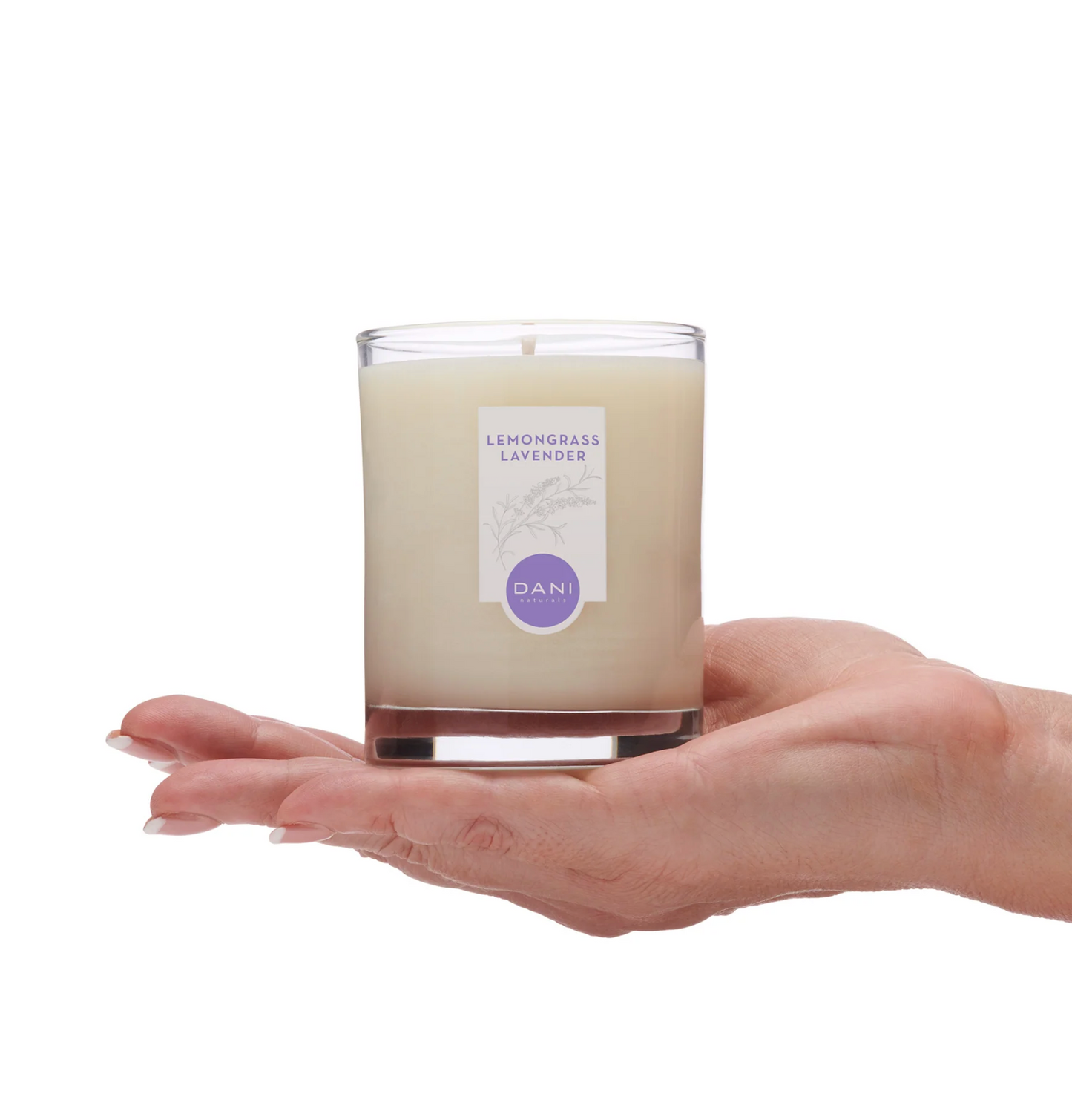 Lemongrass Lavender Small Glass Candle, 7.5oz
