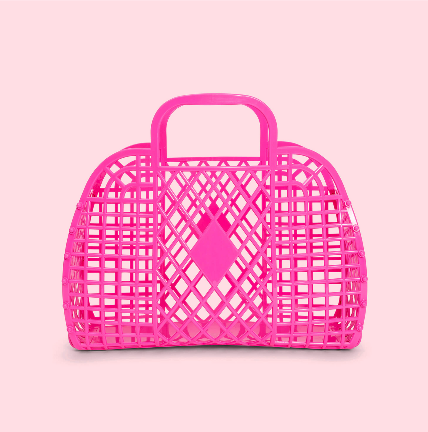 Berry Pink Small Retro Basket