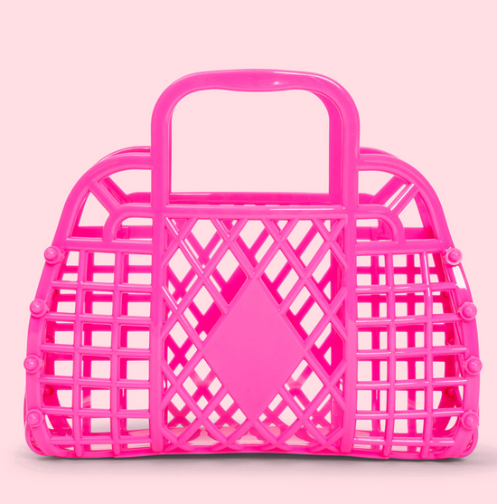 Mini Berry Pink Retro Basket
