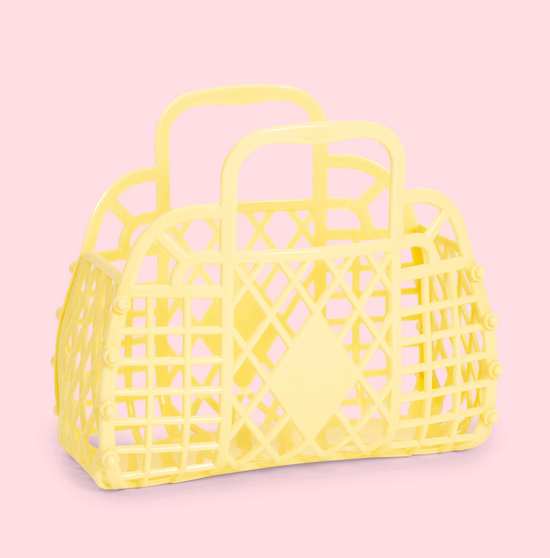 Load image into Gallery viewer, Mini Yellow Retro Basket
