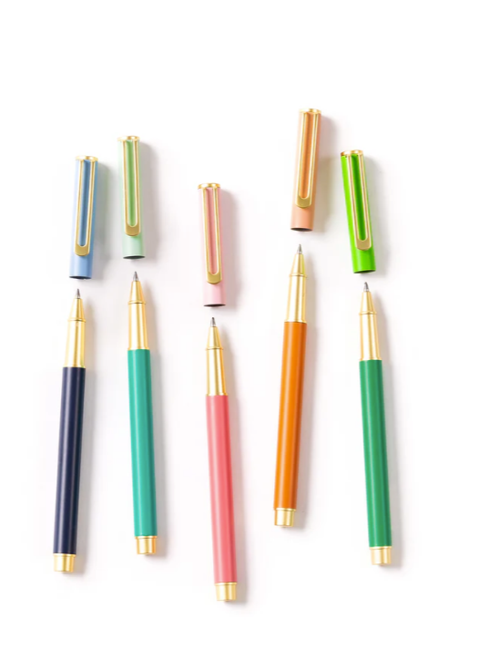 Blue Colorblock Snap Cap Pen