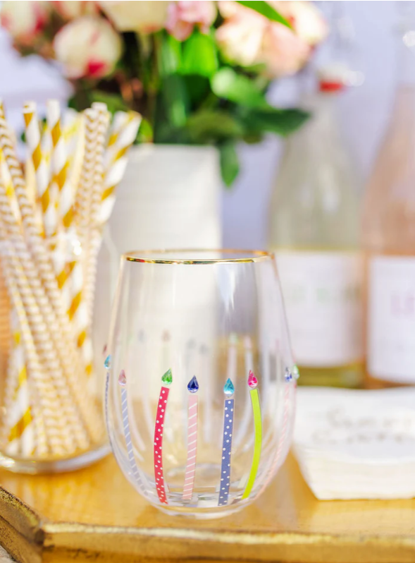 Candle Stemless Wine Glass
