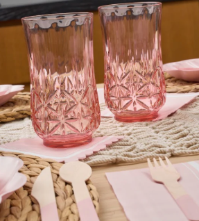 Blush Tumbler Traditional Shatterproof Tall Glass - 21oz