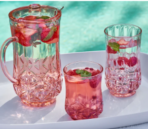 Blush Tumbler Traditional Shatterproof Tall Glass - 21oz