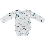 Animal Footprint Long Sleeve Bodysuit