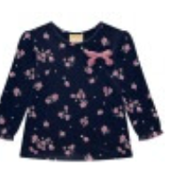 Navy Blue Floral Top