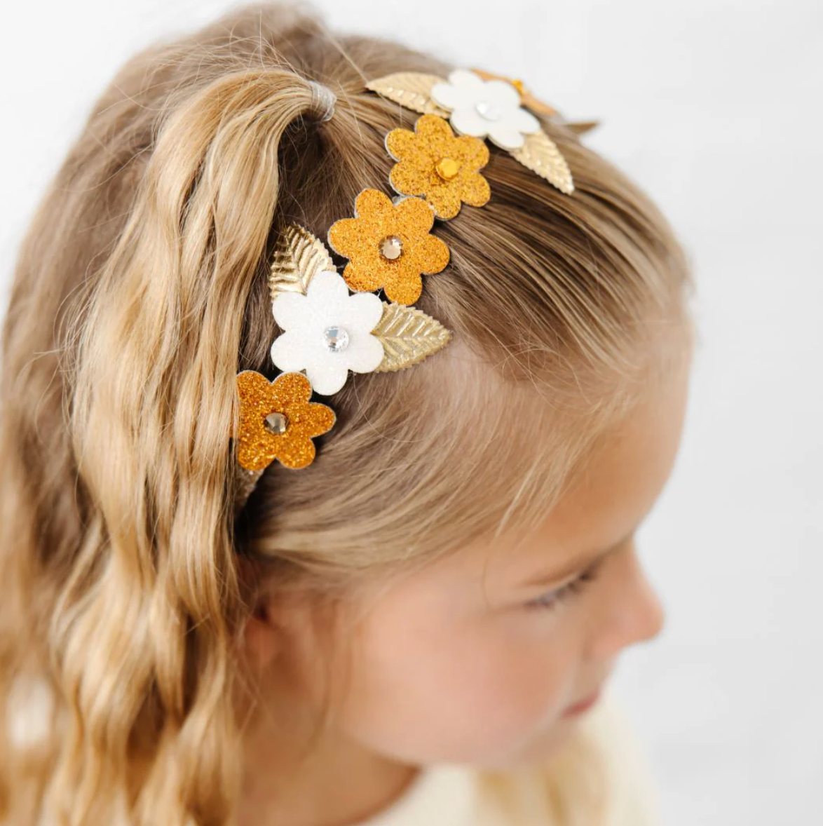 Boho Floral Glitter Headband