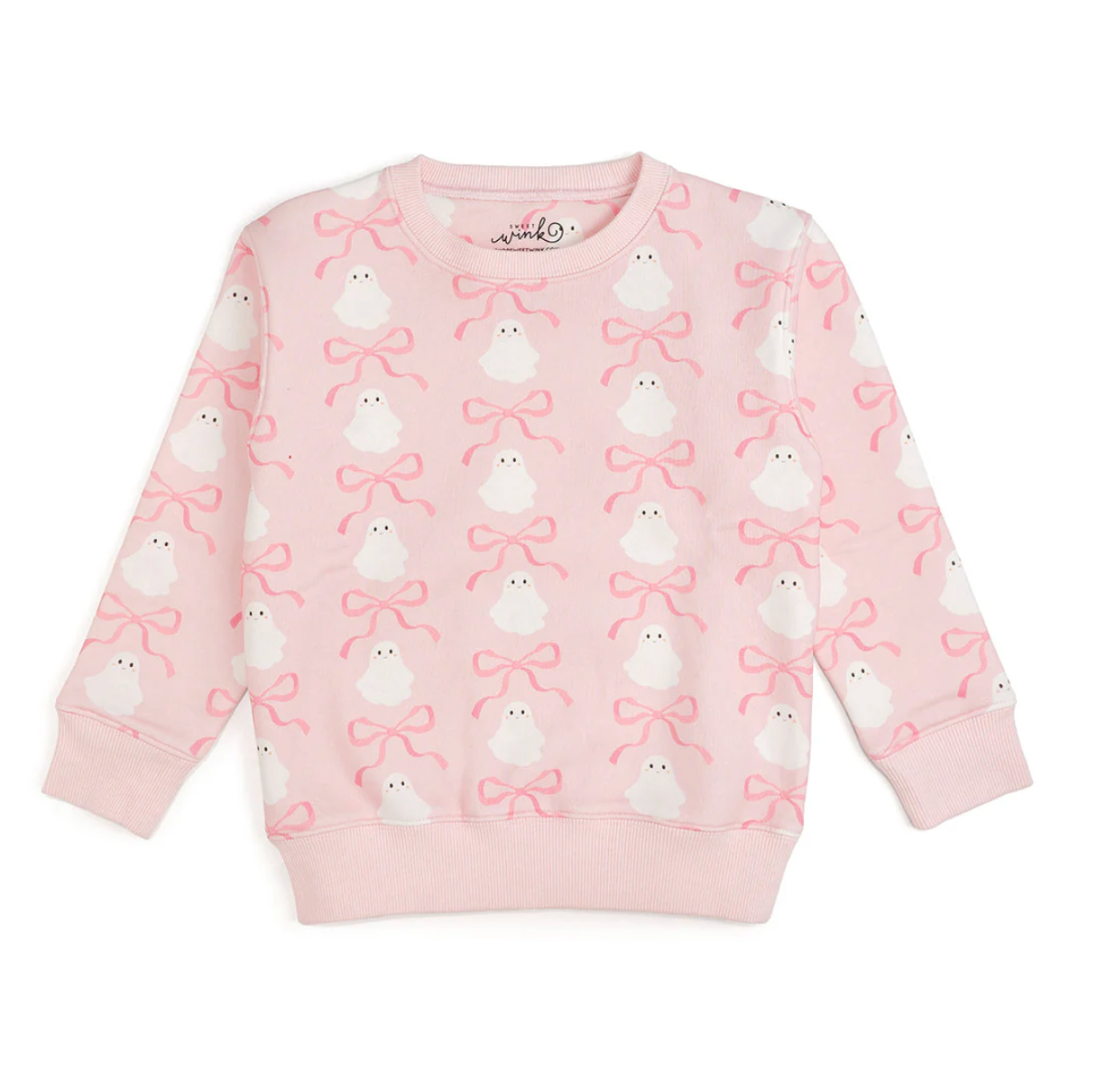 Coquette Ghost Pink Halloween Sweatshirt