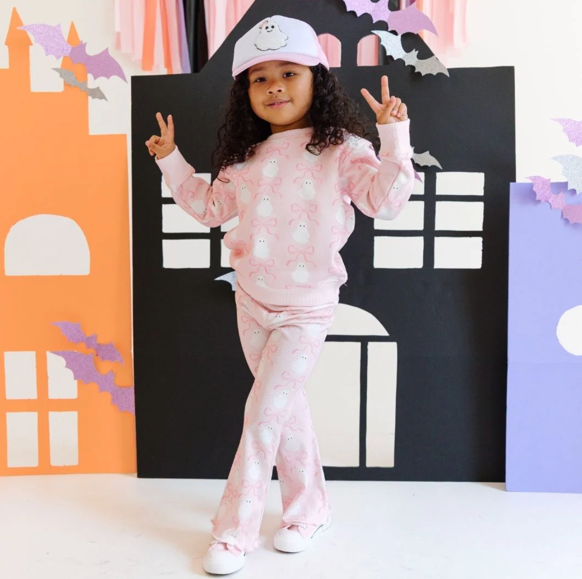 Coquette Ghost Pink Halloween Sweatshirt