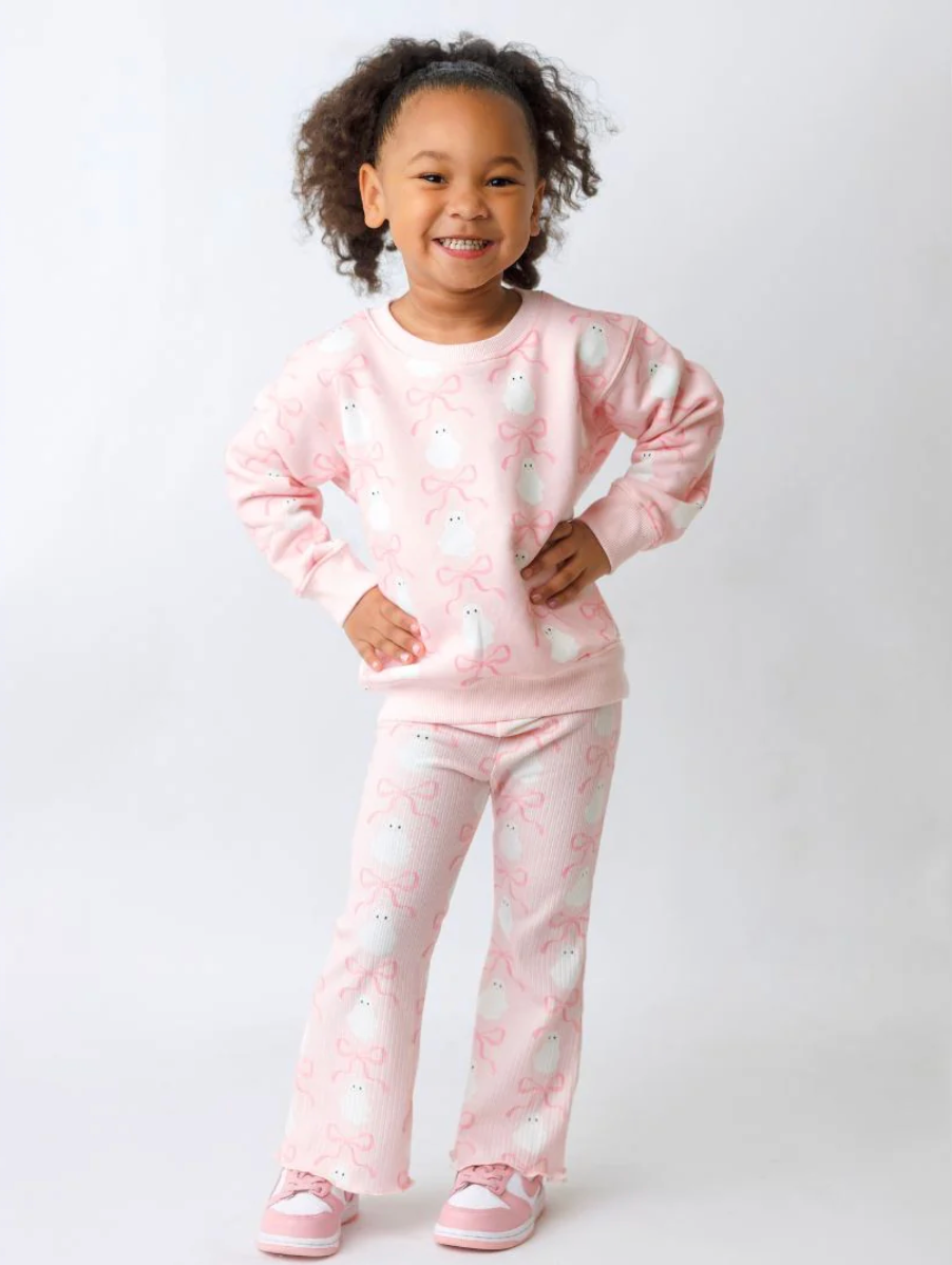 Coquette Ghost Pink Halloween Sweatshirt