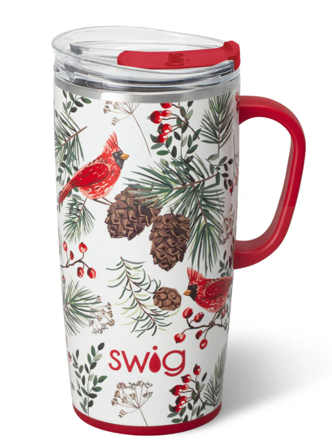 Winter Cardinals Travel Mug 22oz