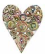 Recycled Newspaper Covered Heart