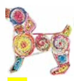 Recycled Newspaper Dog Ornament