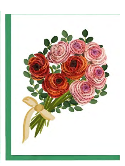 Handmade Quilling Cards Rose Bouquet