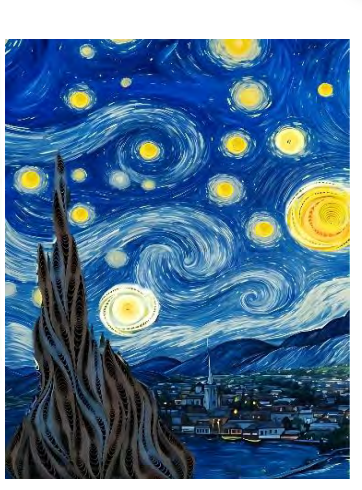 Handmade Quilling Cards Van Gogh Starry Night