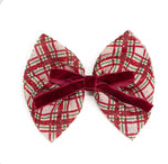 Christmas Plaid Layered Bow Clip