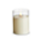 3.5" x 5" Clear Ivory Pillar Candle