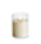 3" x 4" Clear Glass Ivory Pillar Candle