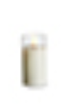2" x 4" Clear Glass Ivory Pillar Candle