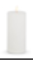 3" x 6" White Pillar Candle
