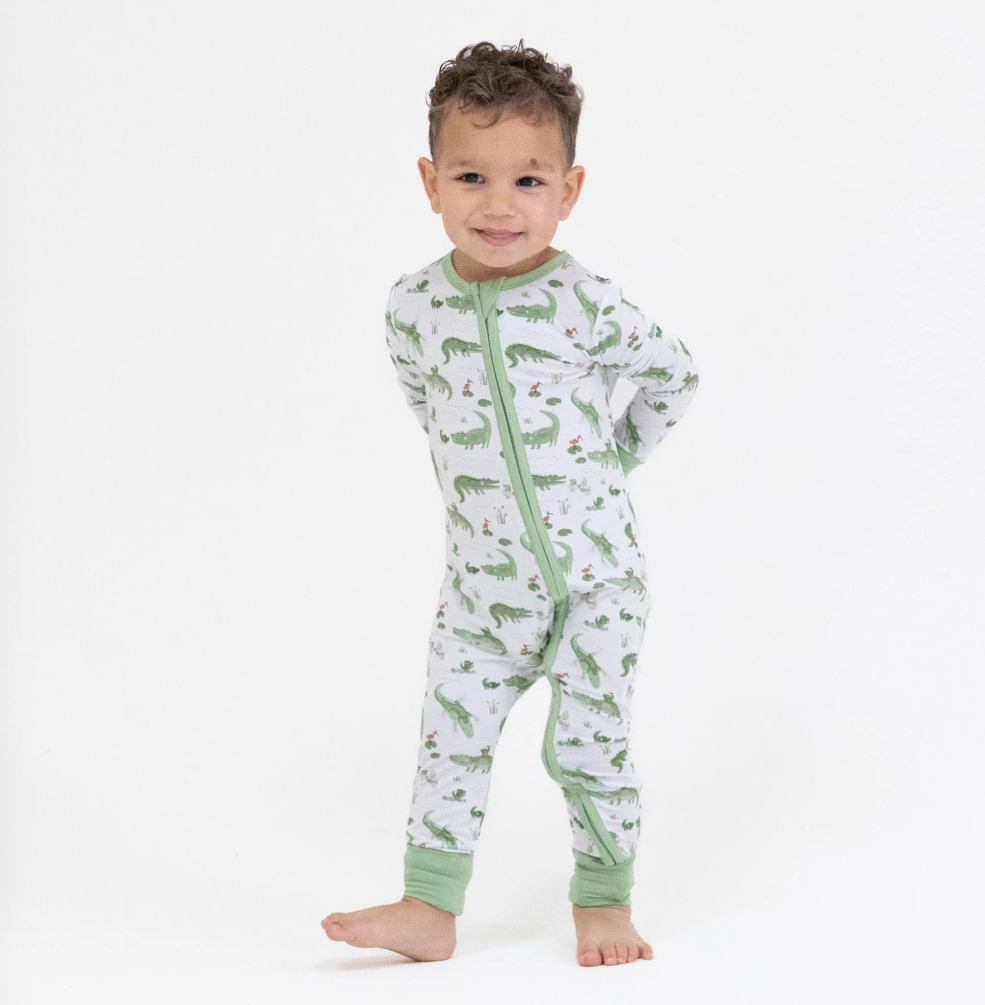 Crayon Alligators-Convertible Romper