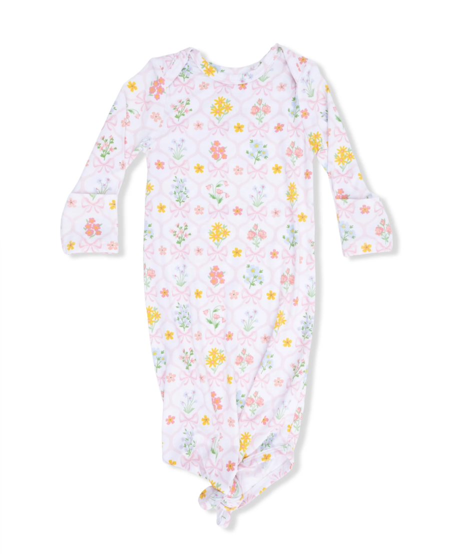 Spring Blooms Bow Trellis-Knotted Gown