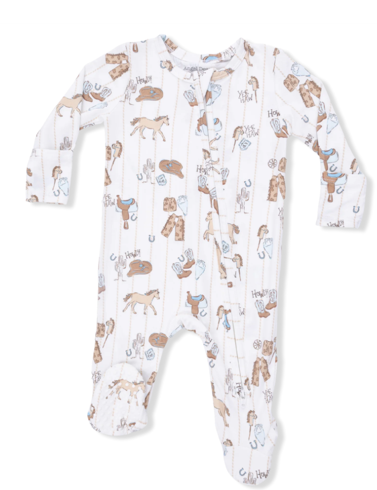 Cowboy Nursery- 2 Way Zipper Footie
