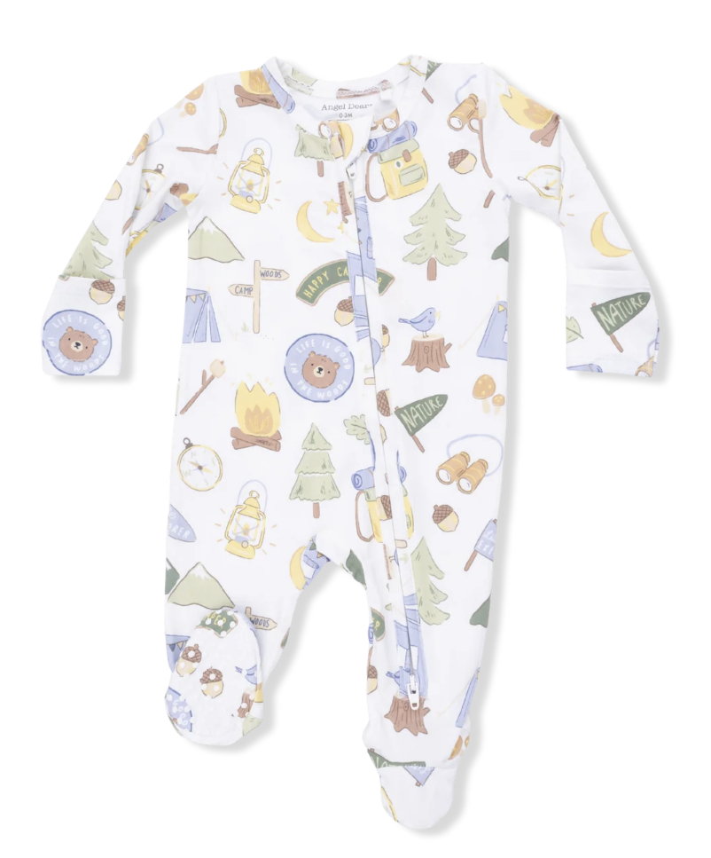 Camping Blue-2 Way Zipper Footie