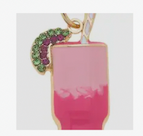 Pave Cocktail Charm in Pink Ombre