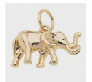 Elephant Charm in shiny gold