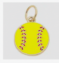 Softball Enamel Charm