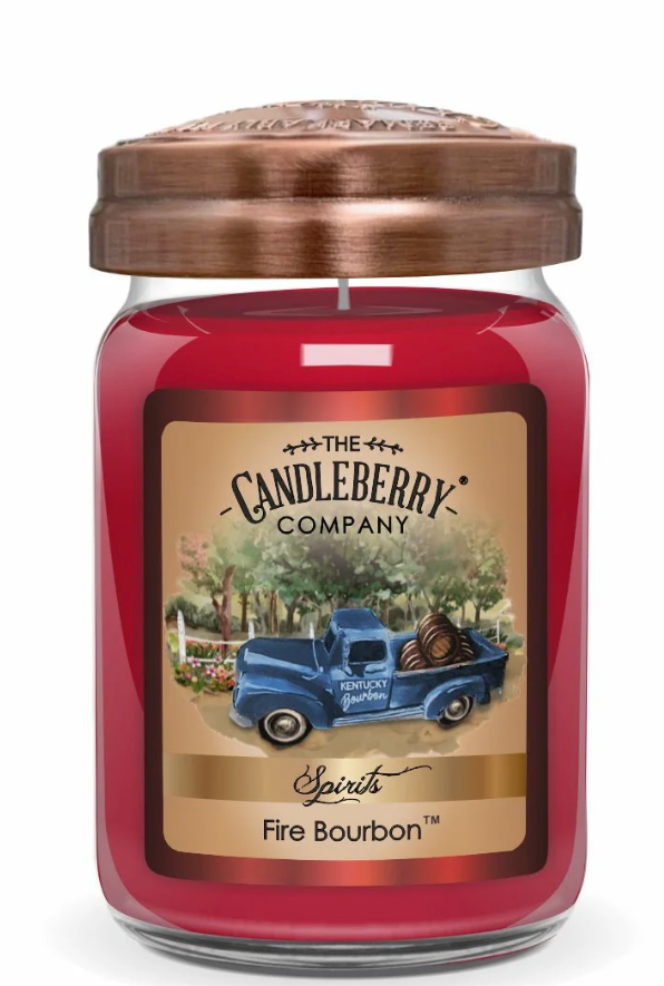 Fire Bourbon Large Candle