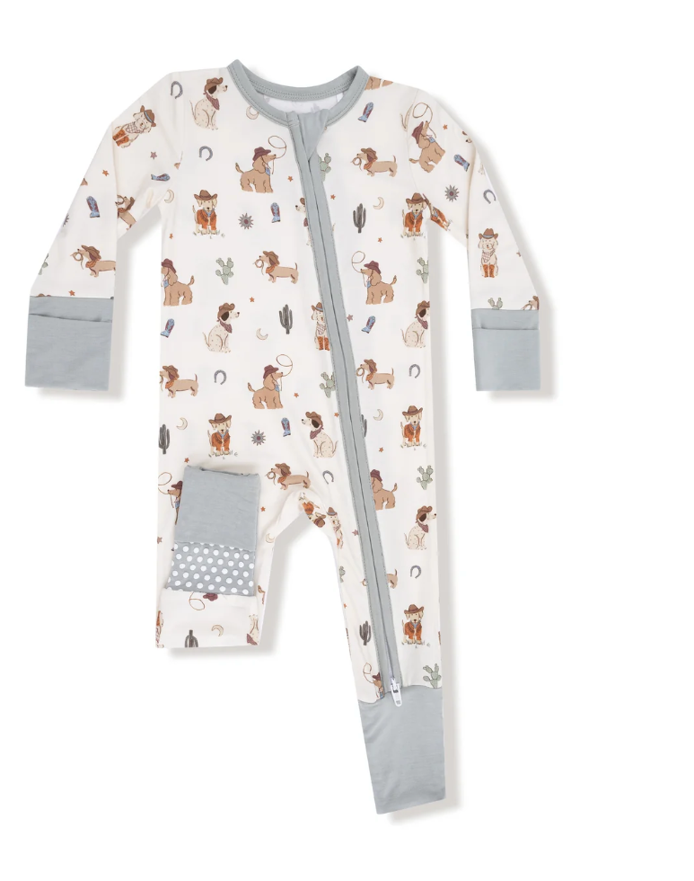 Cowboy Dogs - 2 Way Zipper Romper
