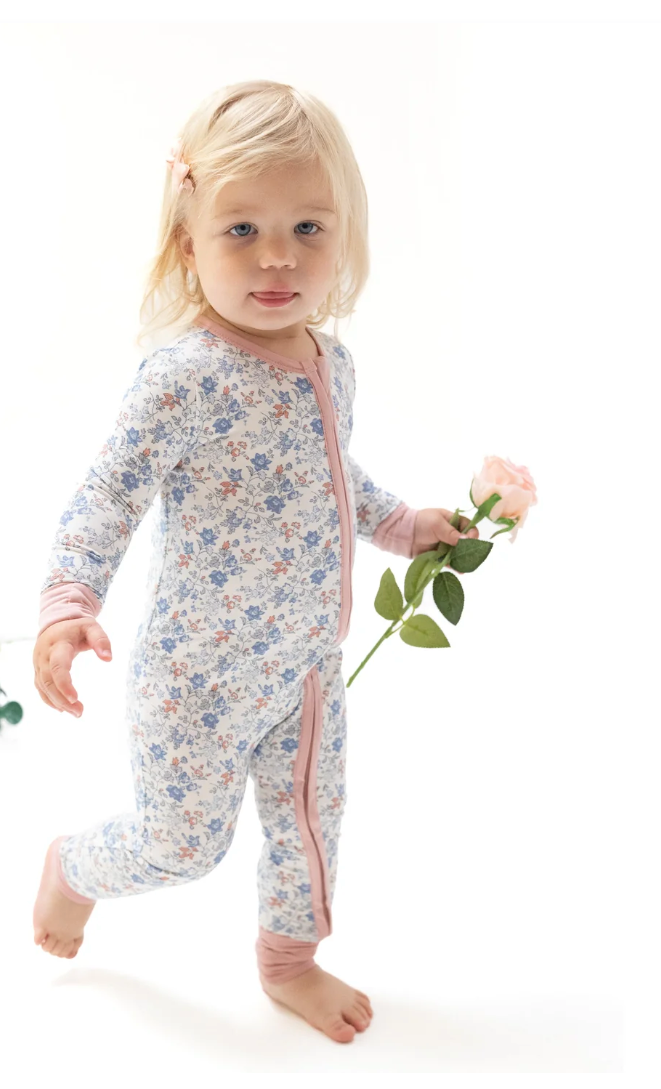 Country Girl Floral 2 way zipper romper
