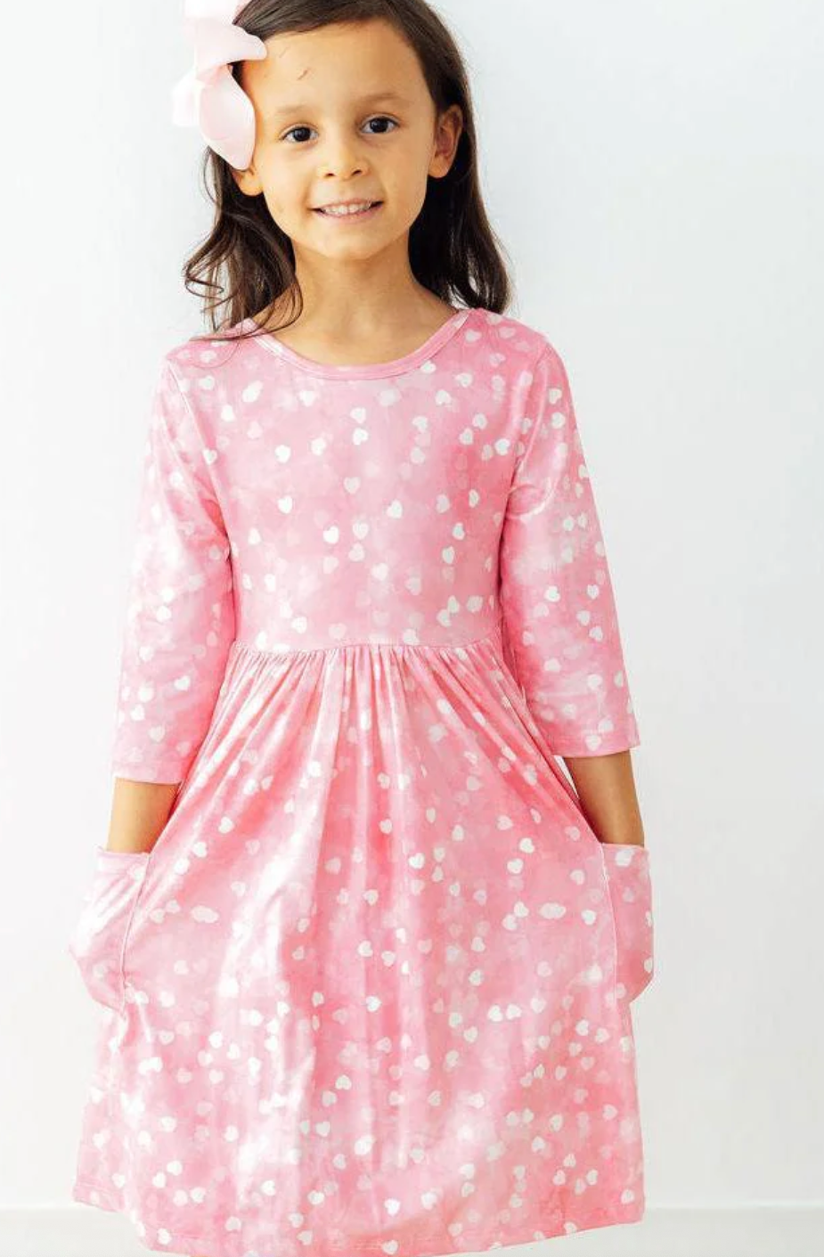 Shine Bright 3/4 Sleeve Pocket Twirl Dress 