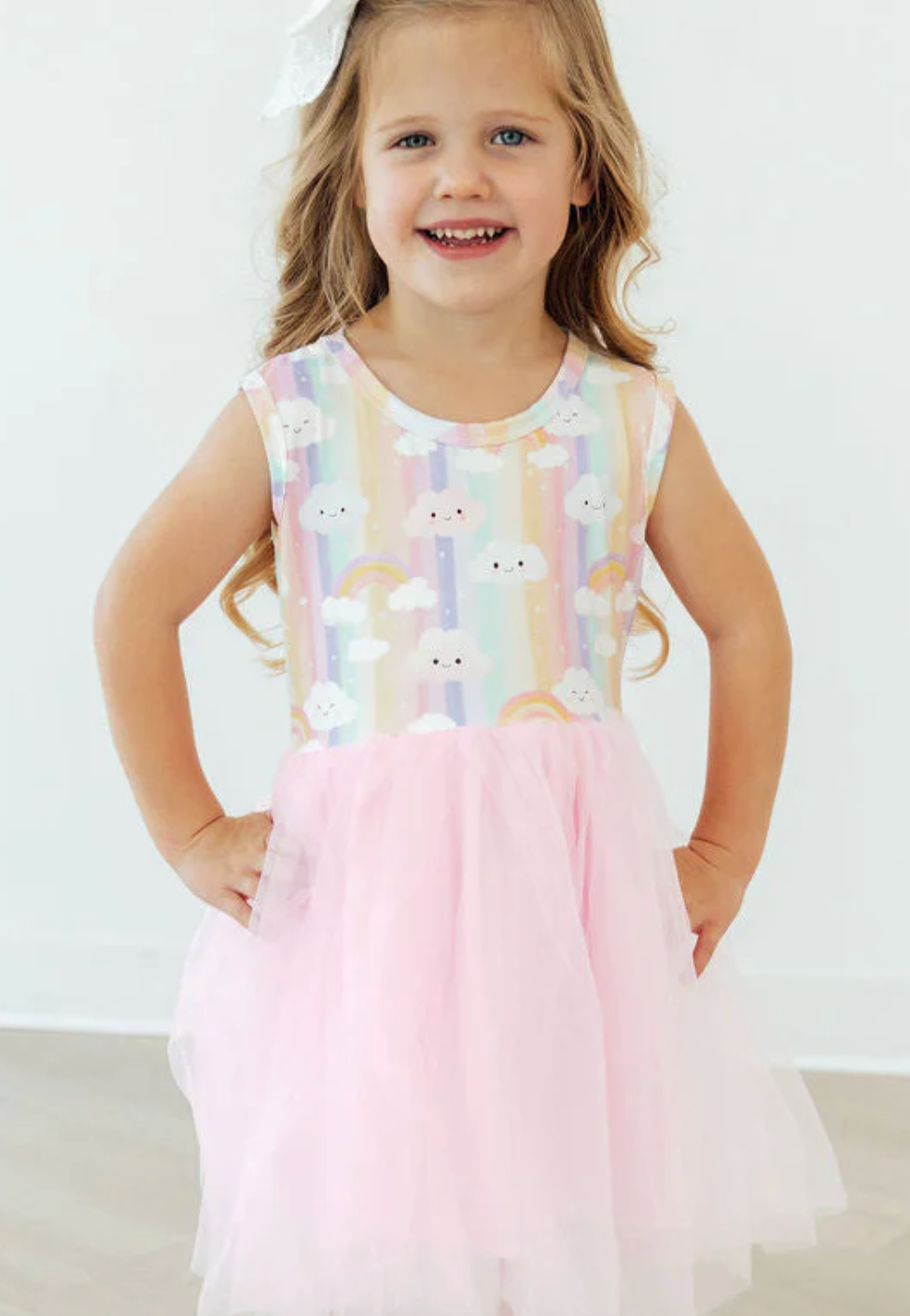 Rainbow Skies Tank Tutu Dress